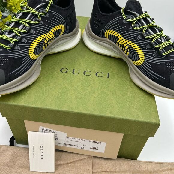 Men's Gucci interlocking G run sneakers size 12.5 made in Italy - Picture 9 of 9